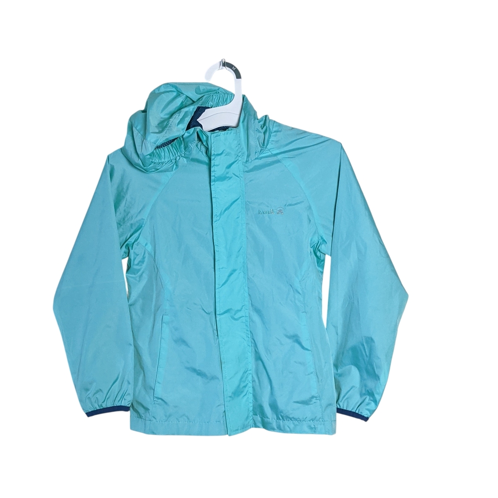 Kamik Aqua Blue Kids Hooded Raincoat